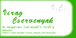 virag cservenyak business card